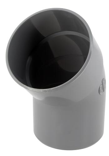 Coude Ø 110 mm, mâle-femelle à 45°, à coller, gris, en PVC NICOLL - CV4