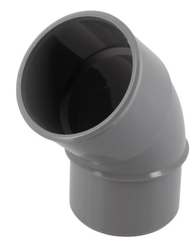 Coude Ø 50 mm, mâle-femelle à 45°, à coller, gris, en PVC NICOLL - CJ4