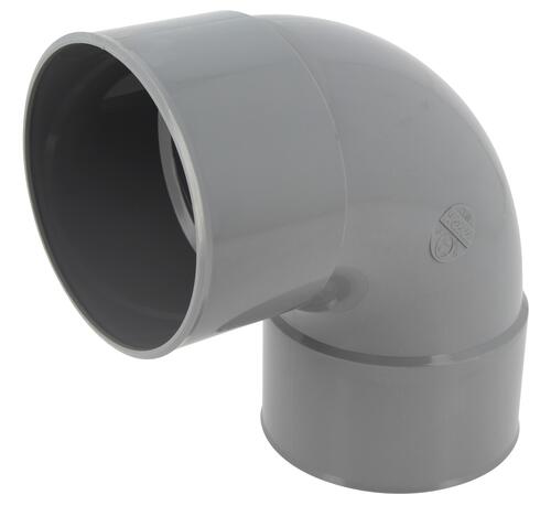 Coude Ø 110 mm, femelle-femelle à 87°30, à coller, gris, en PVC NICOLL - CV88