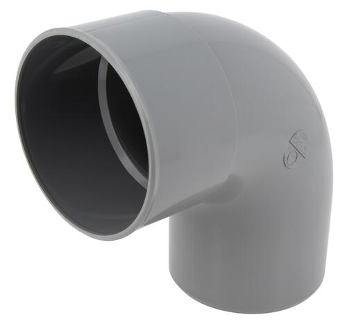 Coude Ø 110 mm, mâle-femelle à 87°30, à coller, gris, en PVC NICOLL - CV8