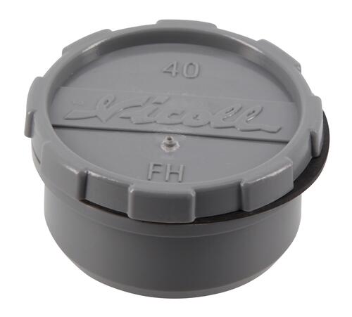 Tampon de visite avec bouchon, Ø 40 mm, mâle-femelle, à coller, gris, en PVC NICOLL - FH