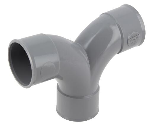 Coude double parallèle, Ø 40 GR, femelle-femelle à 87°30, à coller NICOLL - OH88