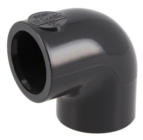Coude pression à coller, Ø 20 mm, femelle-femelle à 90°, en PVC anthracite NICOLL - C20F
