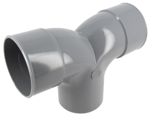 Coude double parallèle, Ø 100 mm, mâle-femelle à 87°30, à coller, gris en PVC NICOLL - OT8