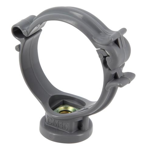 Collier monobloc en polypropylène Ø40 insert métallique clipsage manuel - NICOLL - CM40