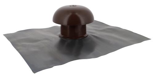 Chapeau ventilation marron avec collerette etacheite 40x33 Ø 80 - NICOLL - CDT8