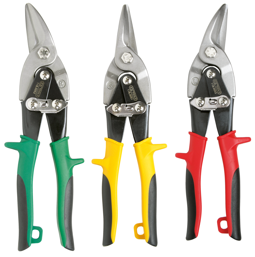 Jeu de 3 cisailles à tôles - KS TOOLS - 118.0050