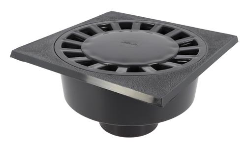 Siphon de cour 25x25 sortie Ø 90/100 couleur gris 250x250 SC1009 - NICOLL