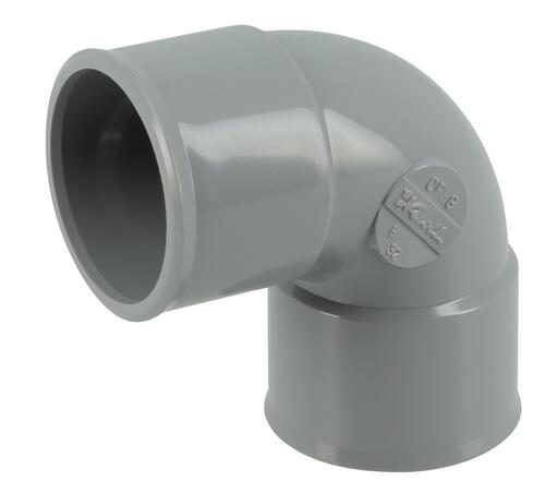 Coude Ø 32 mm, femelle-femelle à 87°30, à coller, gris, en PVC NICOLL - CF88