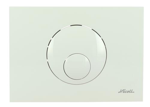 Plaque de commande double volume 146x205 boutons rond blanche - NICOLL - 709176