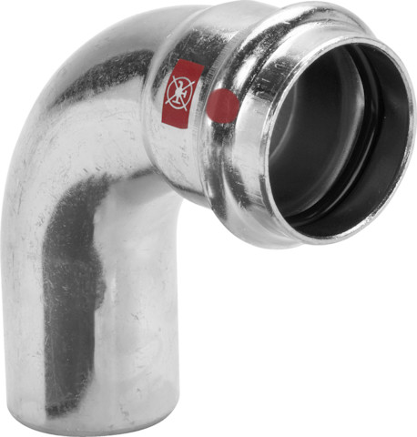 Prestabo-Coude 90° avec SC-Contur acier non galvanisé modèle 1116.1 15 - VIEGA - 558192