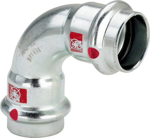 Prestabo-Coude 90° avec SC-Contur acier non 1116 certification VdS 22 - VIEGA - 558147