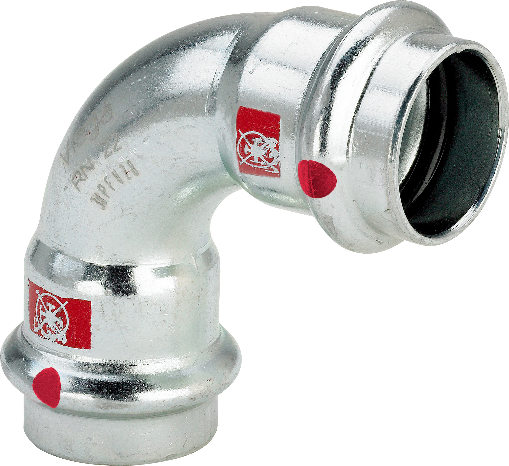 Prestabo-Coude 90° avec SC-Contur acier non 1116 certification VdS 35 - VIEGA - 558161