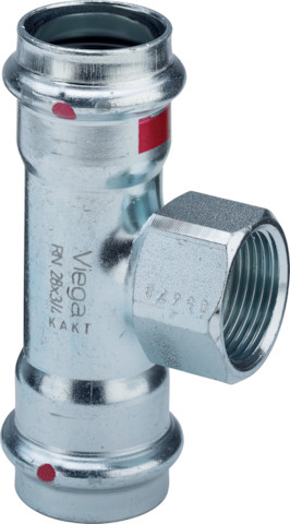 Prestabo-Té avec SC-Contur acier non allié VdS d1 22 Rp d2 - VIEGA - 558901