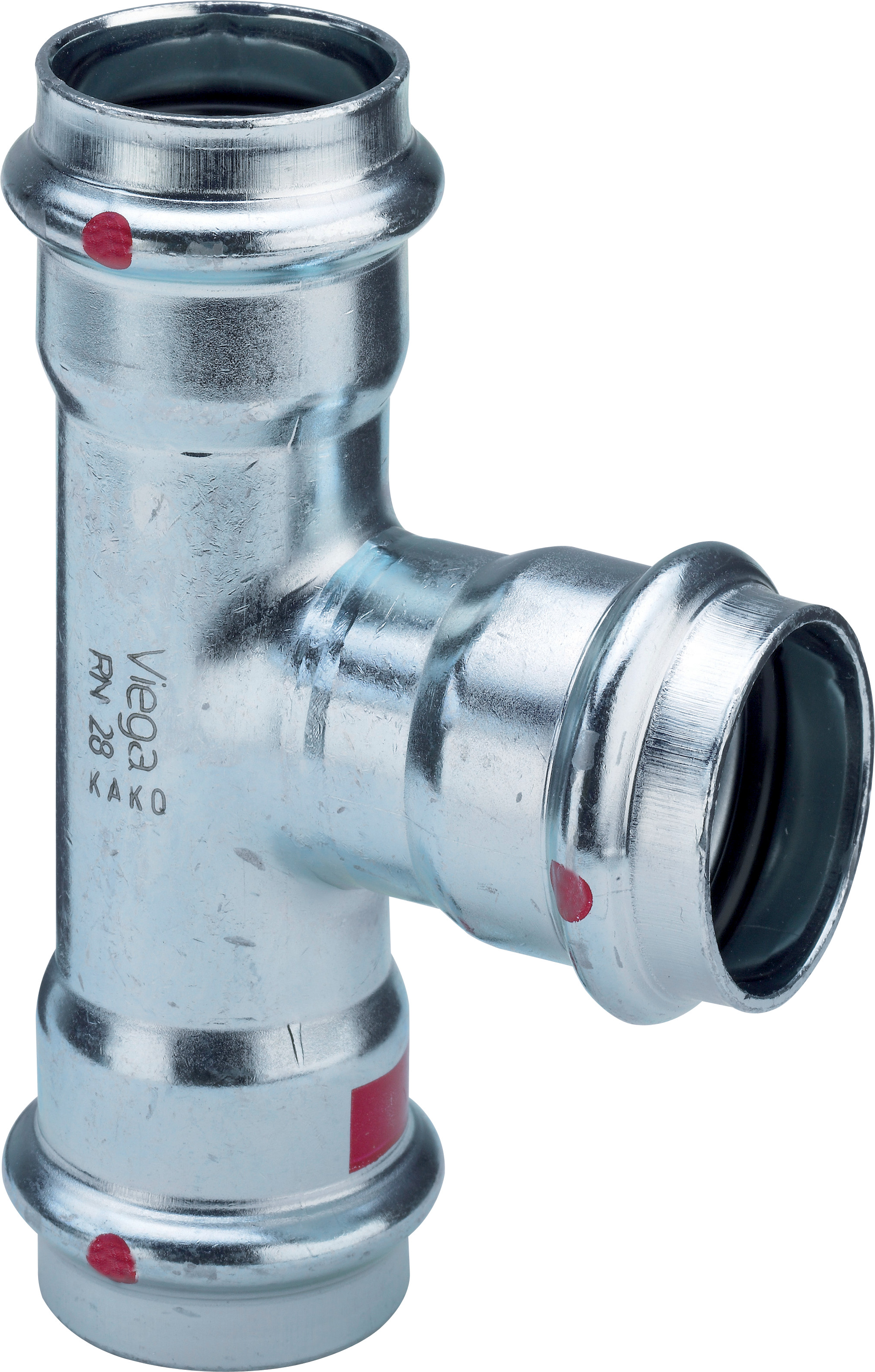 Prestabo-Té avec SC-Contur acier non allié 1118 d1 22 d2 d3 15 - VIEGA - 642655