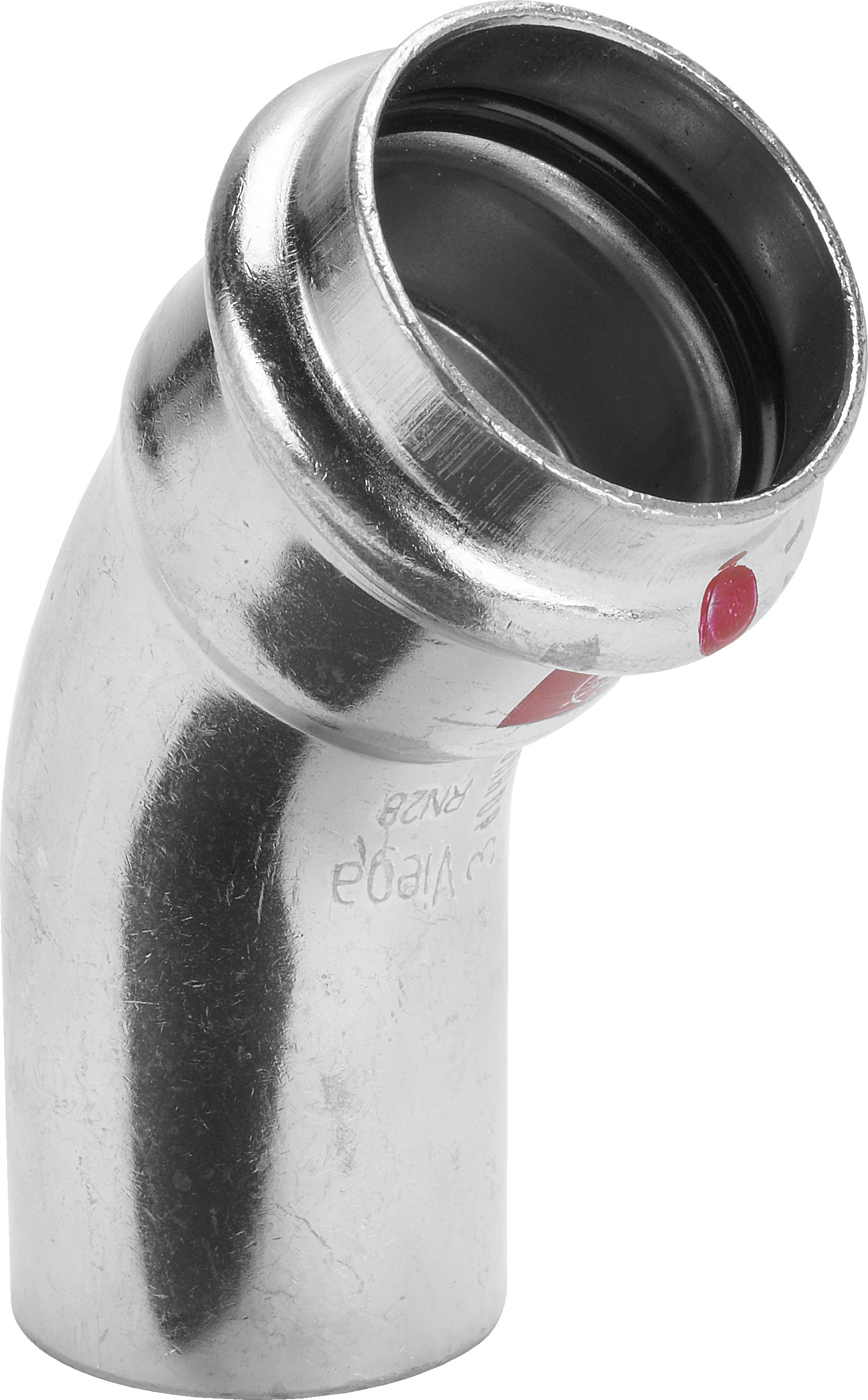 Prestabo-Coude 45° acier non allié modèle 1126.1 certification VdS 42 - VIEGA - 558383