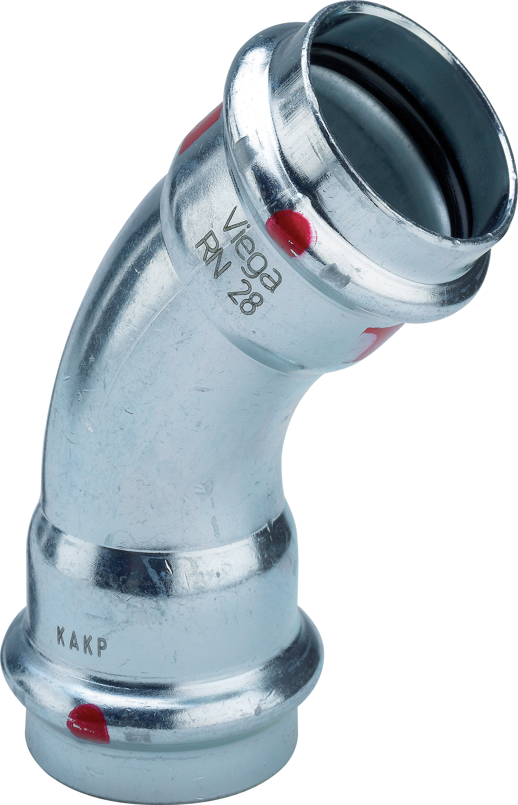 Prestabo-Coude 45° acier non allié modèle 1126 certification VdS 42 - VIEGA - 558314