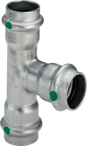 Té réduit inox 2318 - 28/22/28 - VIEGA - 435974