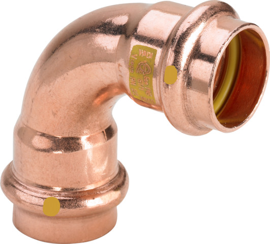 Profipress G-Coude 90° avec SC-Contur cuivre, modèle 2616 d: 28 - VIEGA - 345495