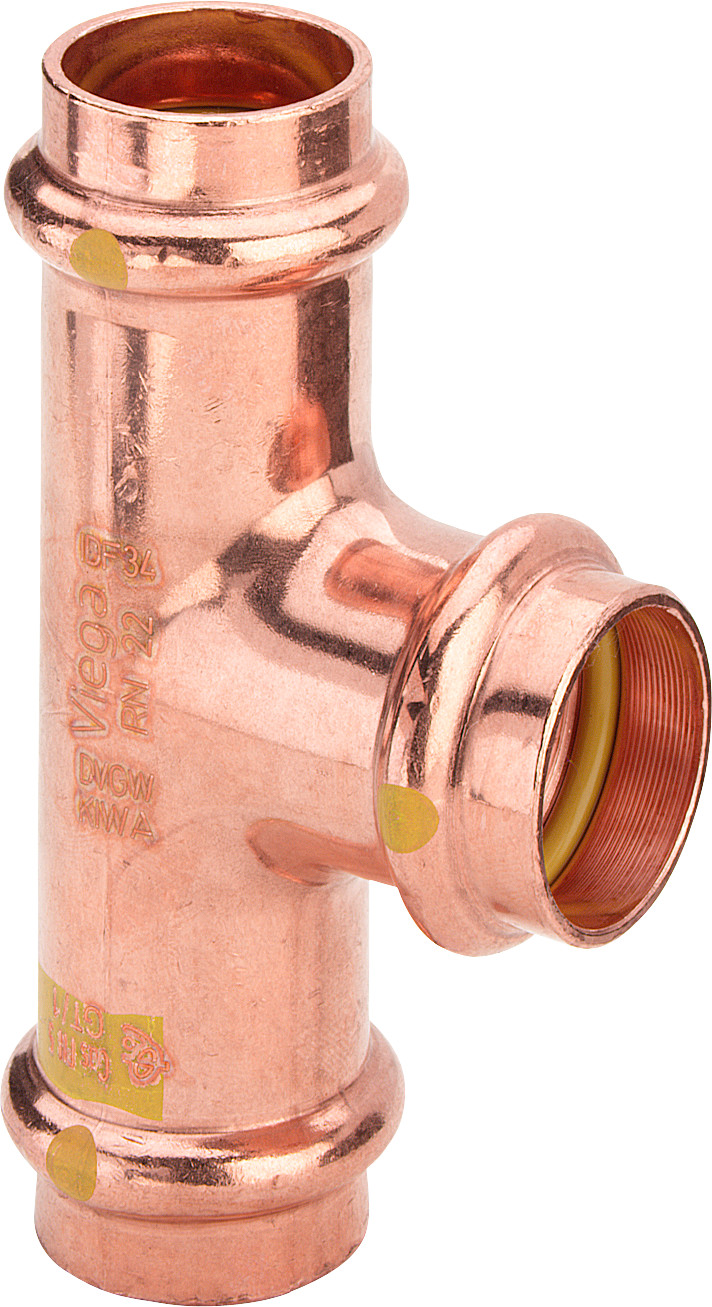 Profipress G-Té avec SC-Contur cuivre 2618 d1 22 d2 d3 15 - VIEGA - 346041