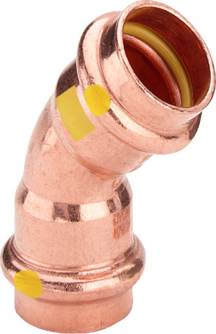 Profipress G-Coude 45° avec SC-Contur cuivre, modèle 2626 d: 42 - VIEGA - 345655