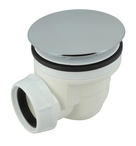 Bonde douche Ø 60 pour receveur grès ou acrylique capot abs chrome - NICOLL - 205301