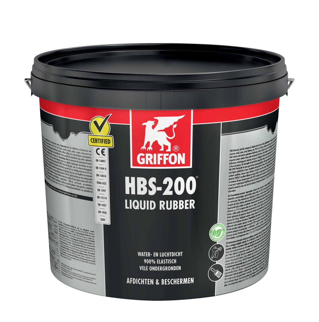 HBS-200 Caoutchouc liquide seau 16 les surfaces l'eau et l'air - GRIFFON - 6309018