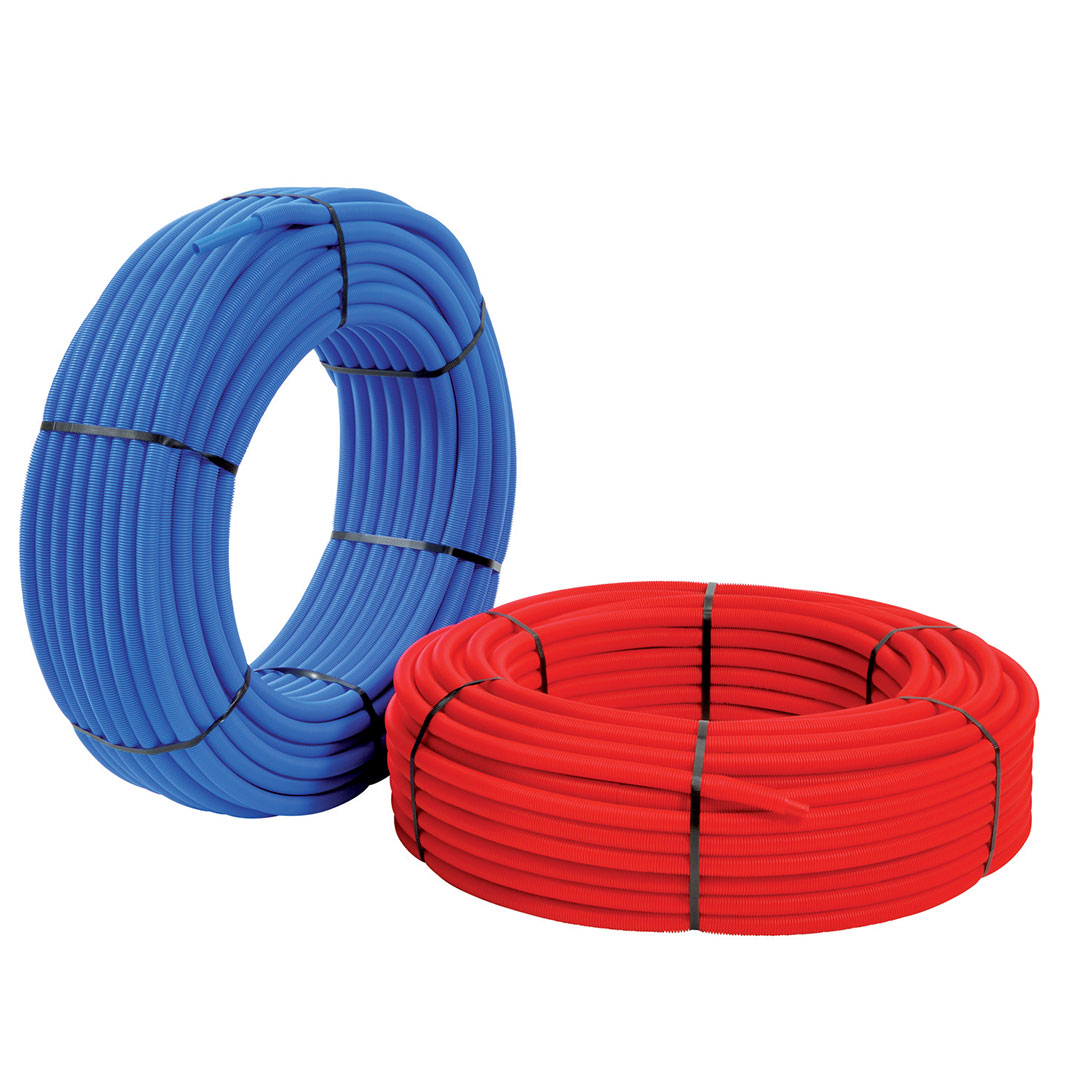 Tube polyéthylène réticulé (PER) pré-gainé 16x20 rouge - PB TUB - PERPR2050