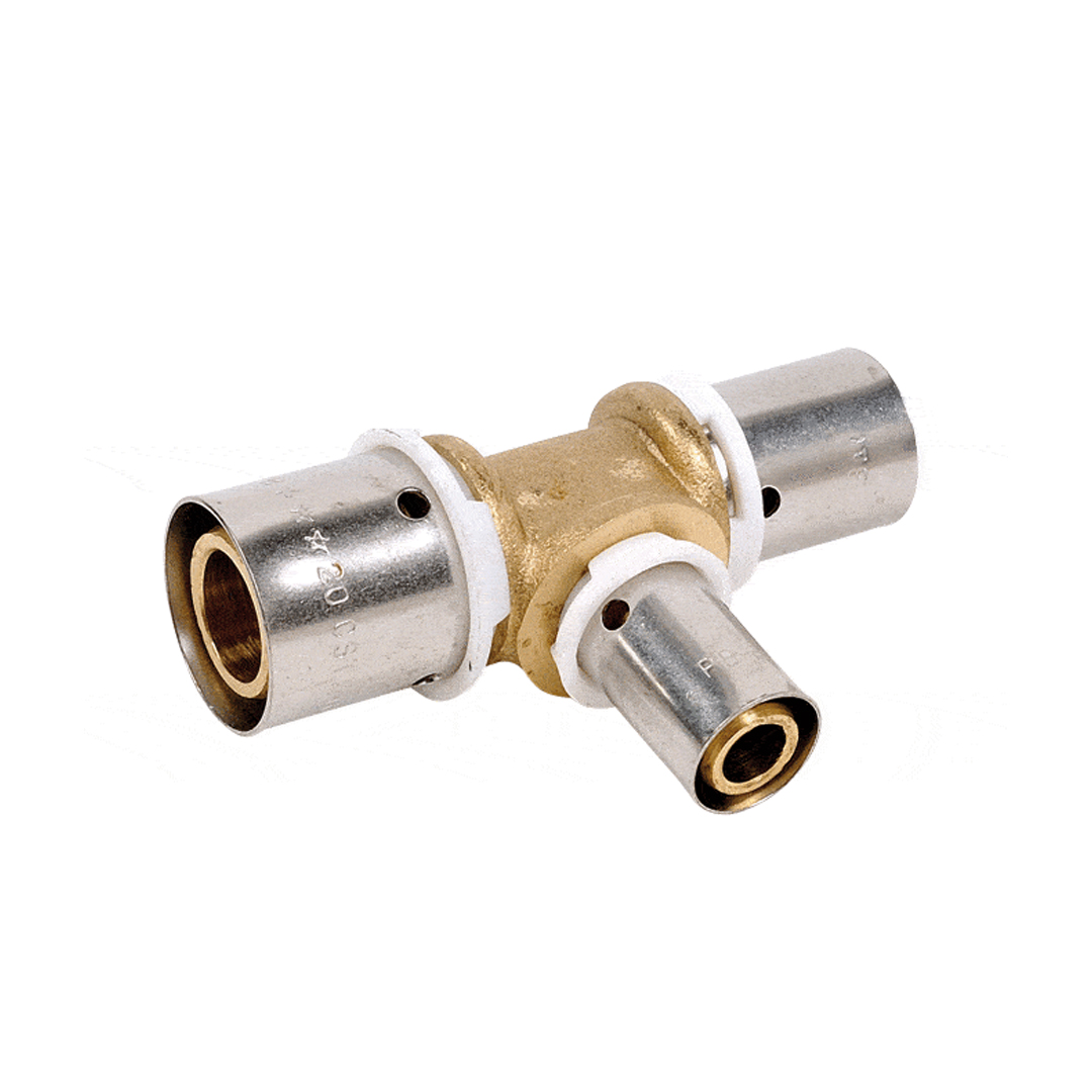 Té inégal à sertir PER13x16-16x20-13x16 Raccord type radial SERTIPRESS - RT162016