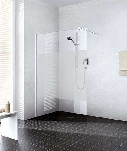 Paroi walk-in WALK-IN-SHOWER XB XBWIW L140 2M argent poli v.stripe clean ROTH - 1403028784