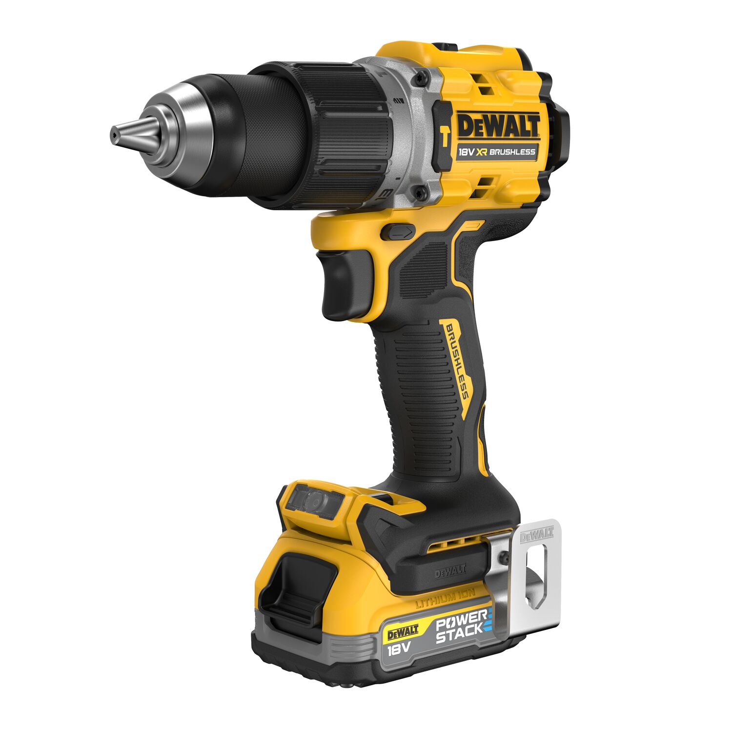 Perceuse visseuse percussion compacte XR 18V 1.7Ah Li-Ion Brushless - POWERSTACK