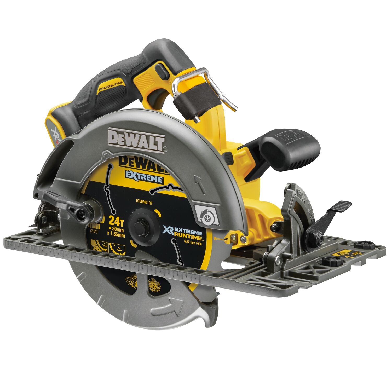 Scie circulaire XR FLEXVOLT 54V Brushless 190 mm - compatible rail de guidage