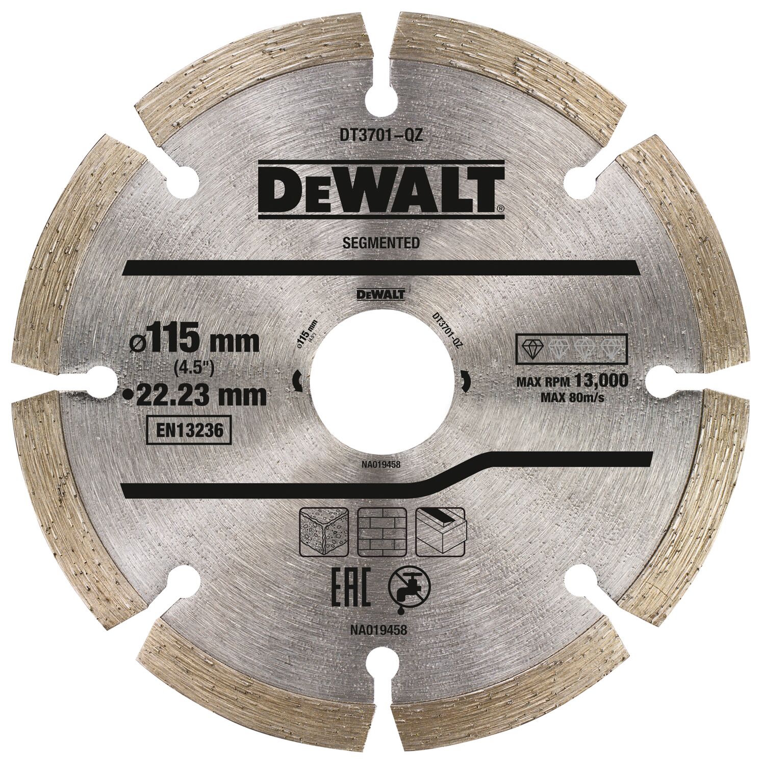 Disque fritté segmenté pour matériaux de construction/béton 115x22.2mm