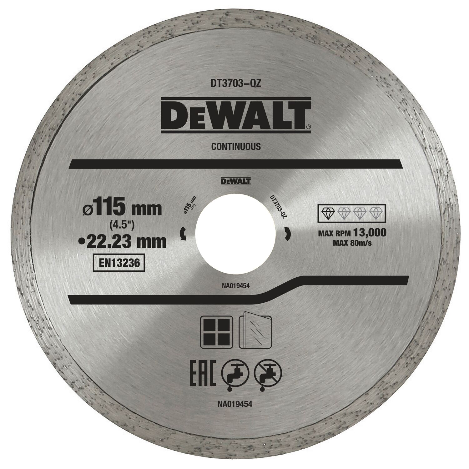 Disque à jante continue pour béton, brique et pierre 115x22.2mm