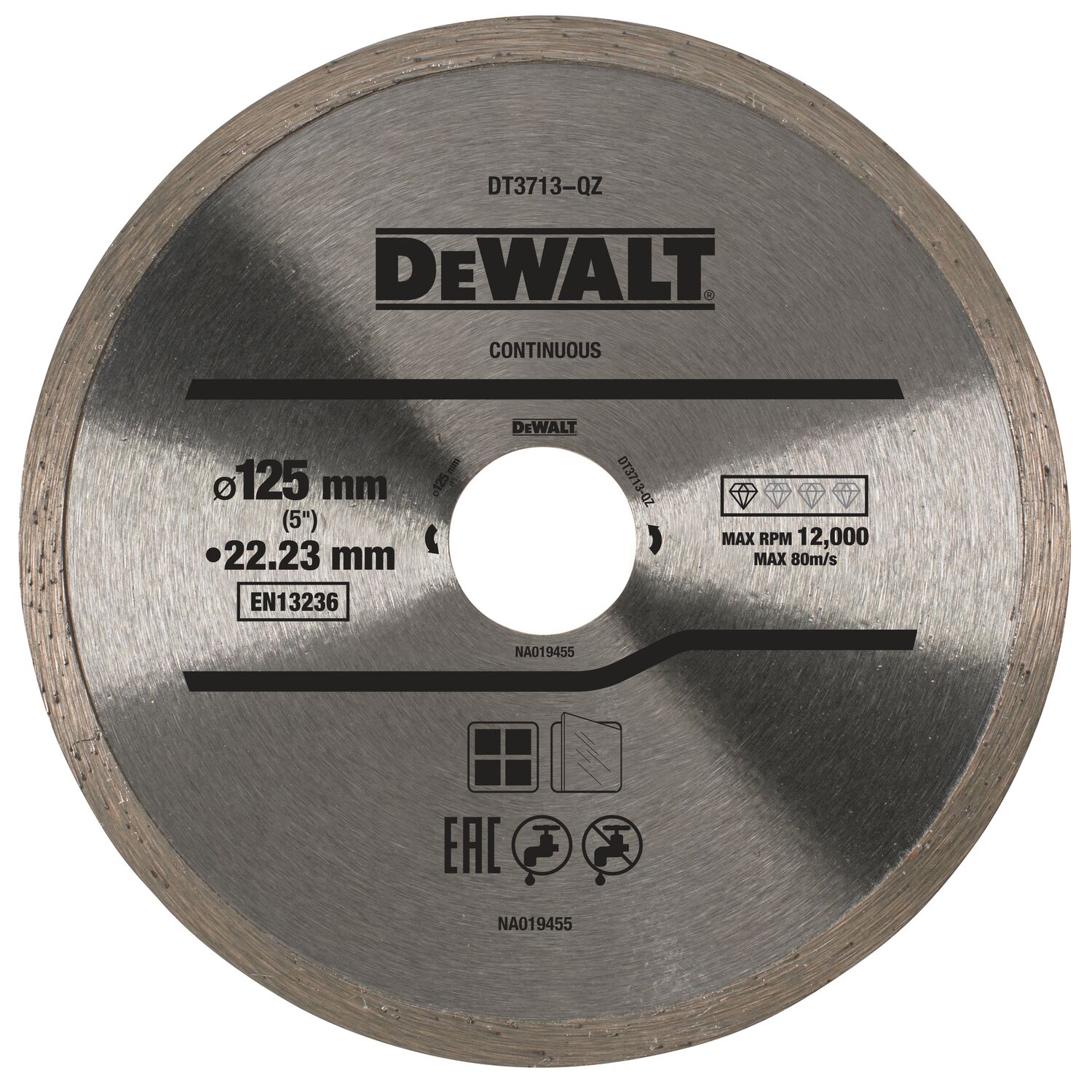 Disque à jante continue pour béton, brique et pierre 125x22.2mm