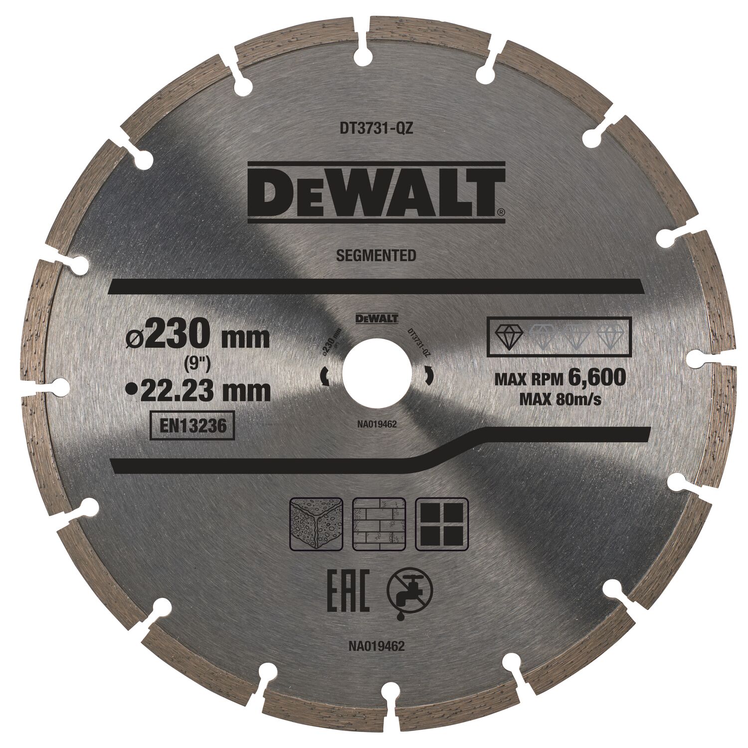 Disque fritté segmenté pour matériaux de construction/béton 230x22.2mm