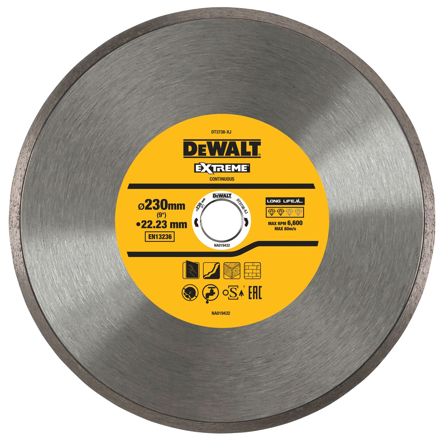Disque fritté pour le carrelage 230x22.2mm, hauteur segment 7mm