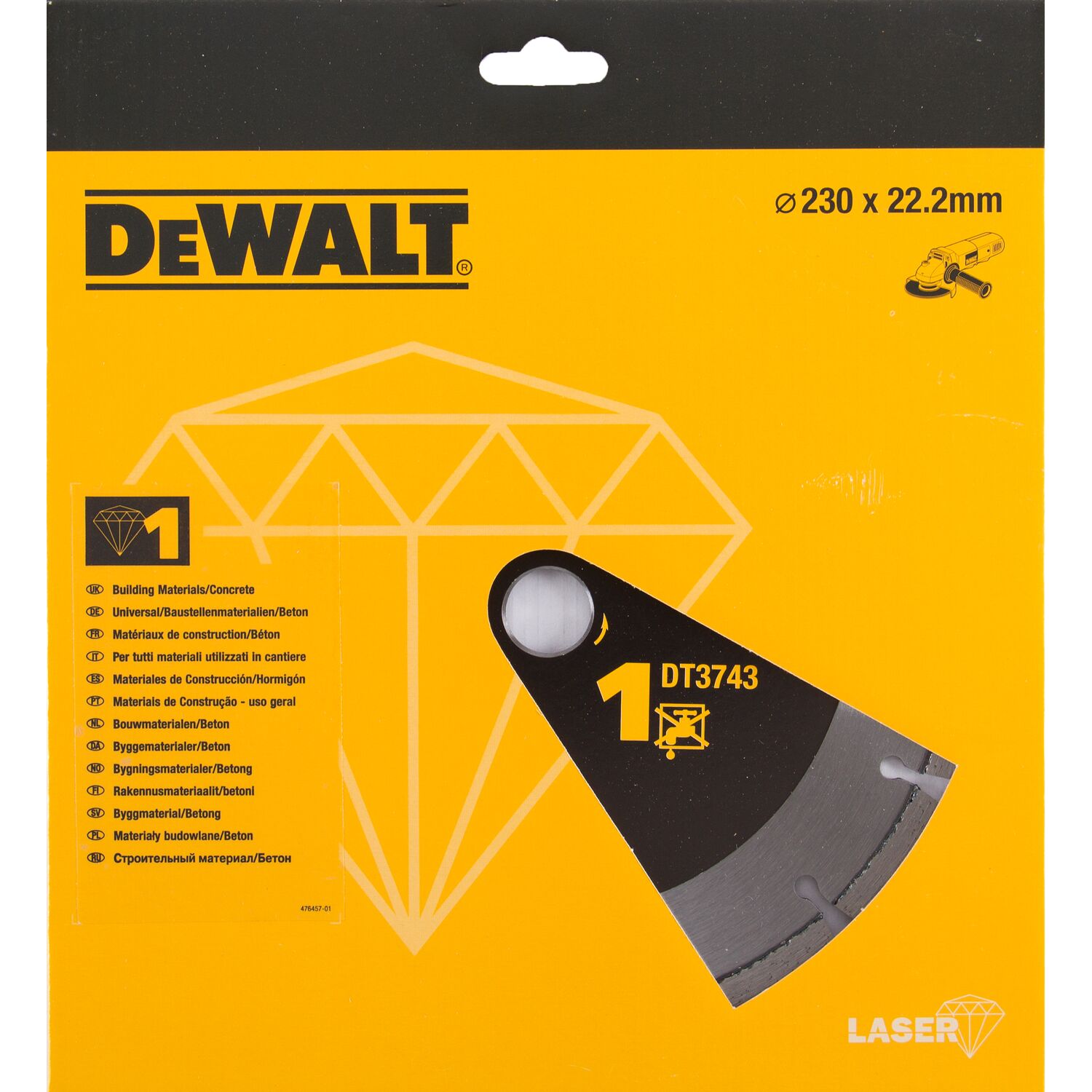 Disque laser pour matériaux de construction/béton 230x22.2mm, hauteur segment 8.5mm
