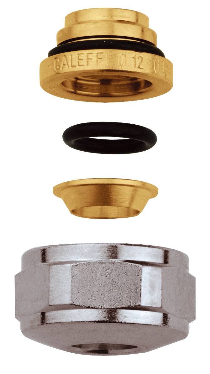 Ecrou Chromé - Bague Laiton 3/4"F Ø16tube métal 10bar -25°C à 120°C THERMADOR - 437516
