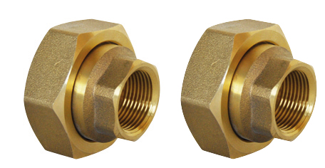 Raccord Union à portée plate en laiton 2 pièces g1"1/2 1/2"f la paire - THERMADOR - ZRUL15