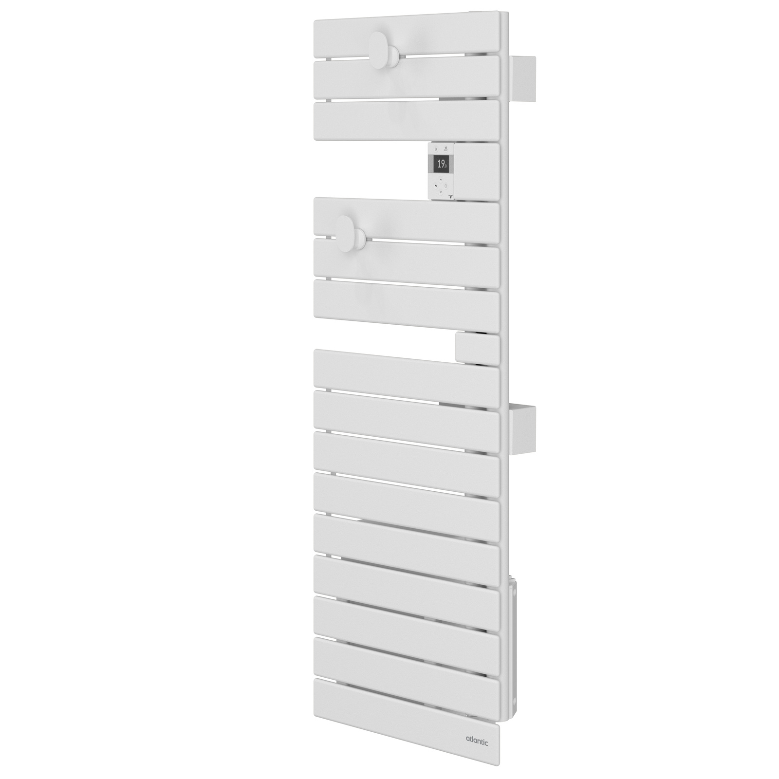 Radiateur sèche-serviettes connecté Wifi sans ventilo 500W blanc carat - ATLANTIC - 850635
