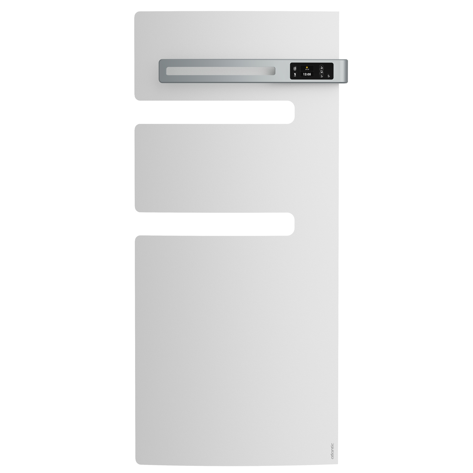 Radiateur sèche-serviettes Serenis mât gauche 500w blanc Carat - ATLANTIC - 850532