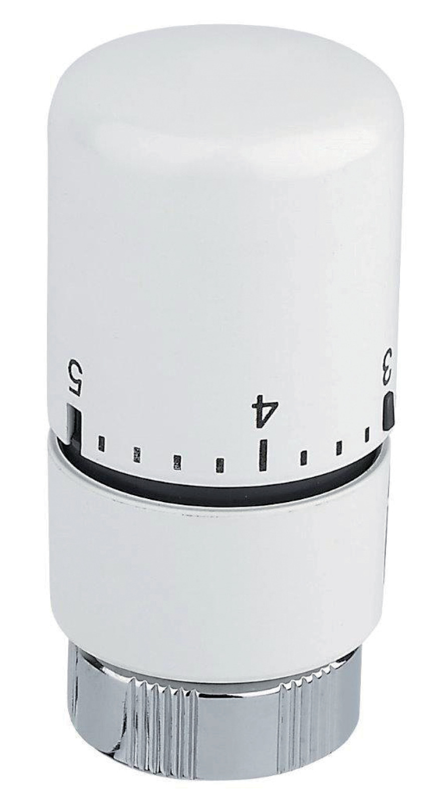 Tête thermostatique pour sèche-serviettes blanche