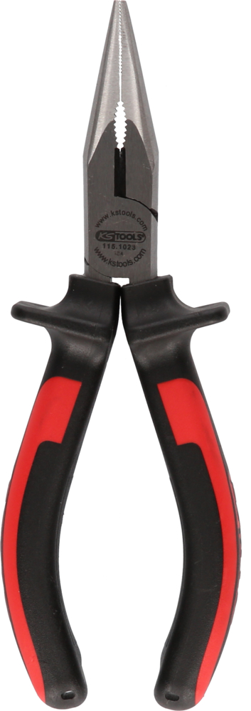 Pince à bec demi-rond, poignées bi-composants, L. 165 - KS TOOLS - 115.1023