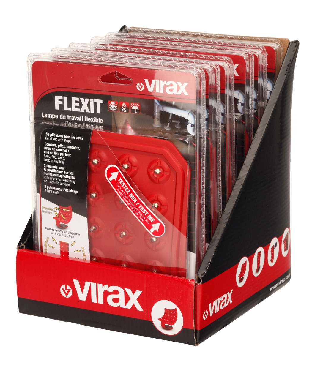 Présentoir de 6 lampes flexibles multi-orientables (262801) - VIRAX - 262800