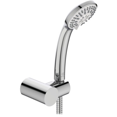 Set de douche IDEALRAIN chrome avec douchette Ø 8 cm, 3 jets IDEAL STANDARD - B9507AA