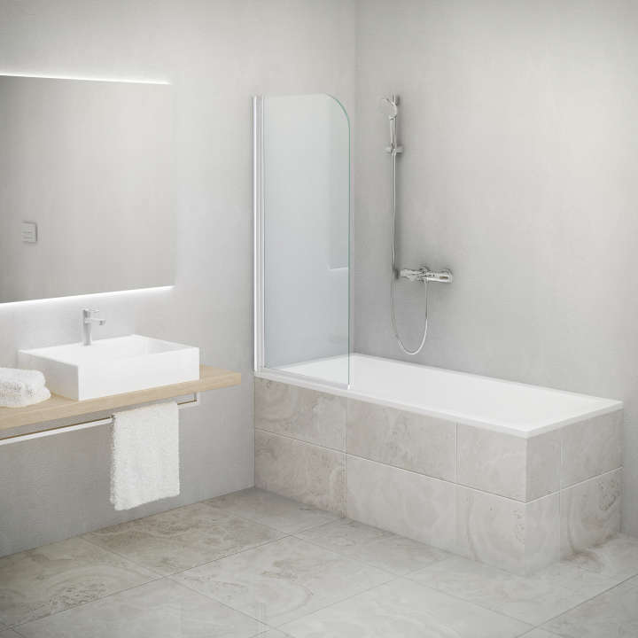 Paroi de baignoire EQUI EIBAE L80 H1.4M blanc v.clair ROTH - 1406000254