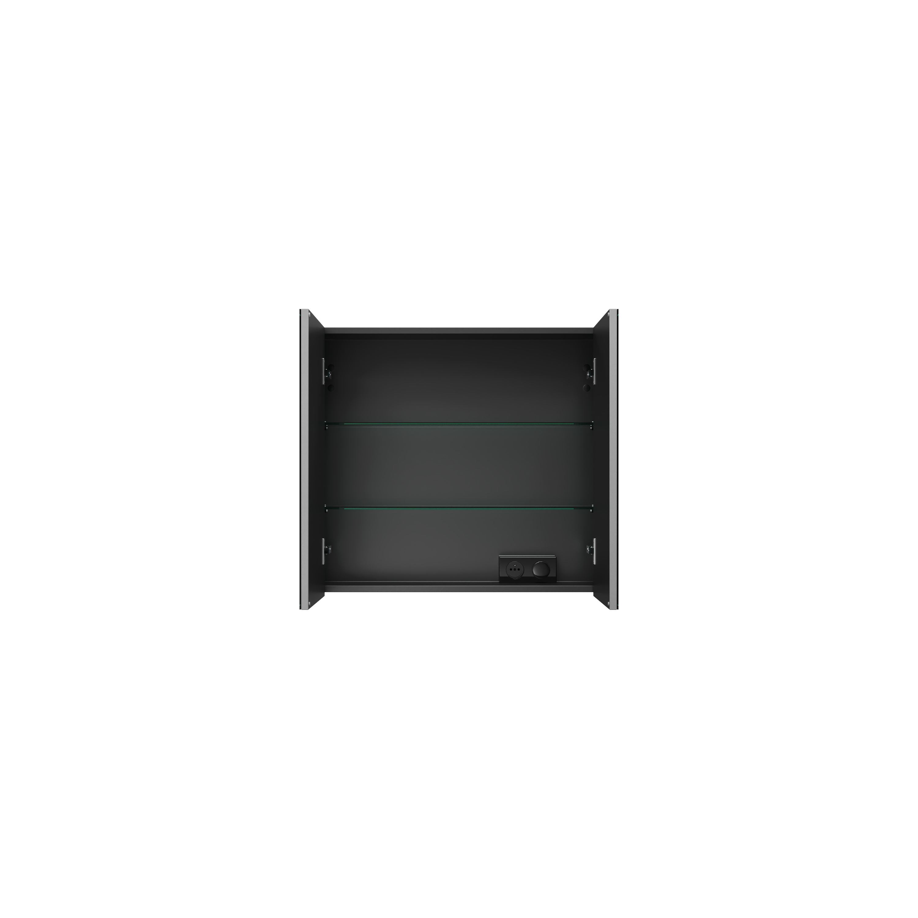 200 armoire DE toilette BLEU canard l70 h64 2 portes miroir boîtier DOMAO - 1102704