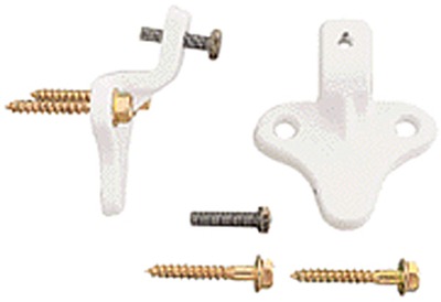 Sachet de 2 attaches en fonte plastifiée blanche pour lave-mains - PORCHER - D5703AC