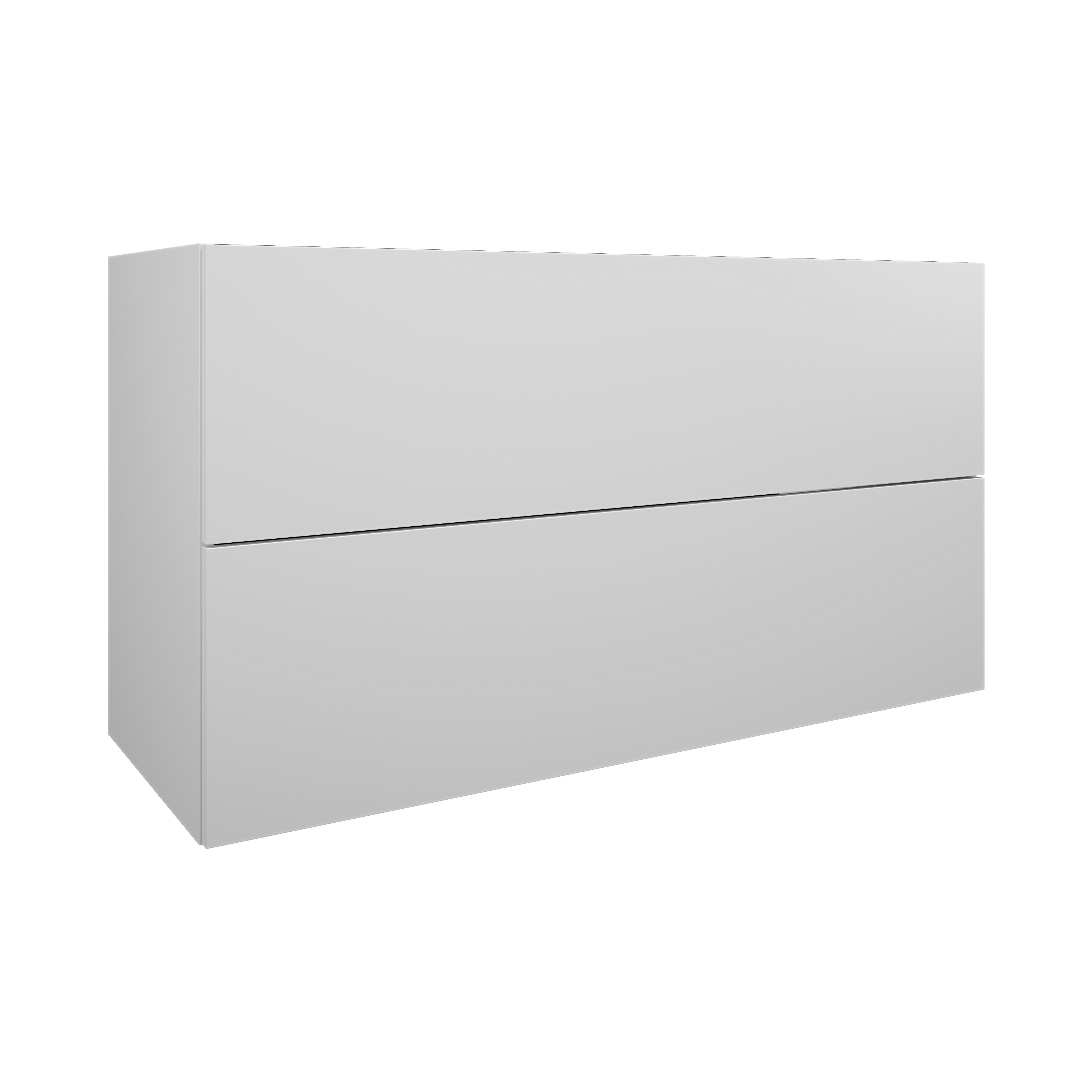 MSV 2T 118 cm gauche blanc mat mélaminé pour poignée profile DOM430 - DOMAO